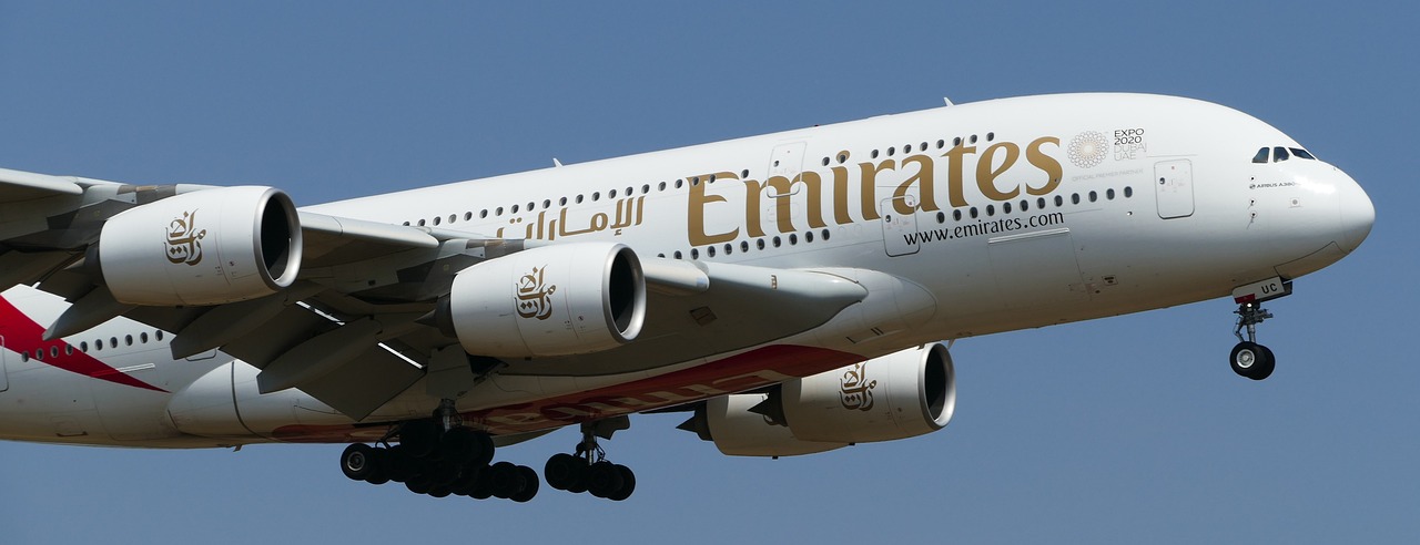 A380 Emirates plane.