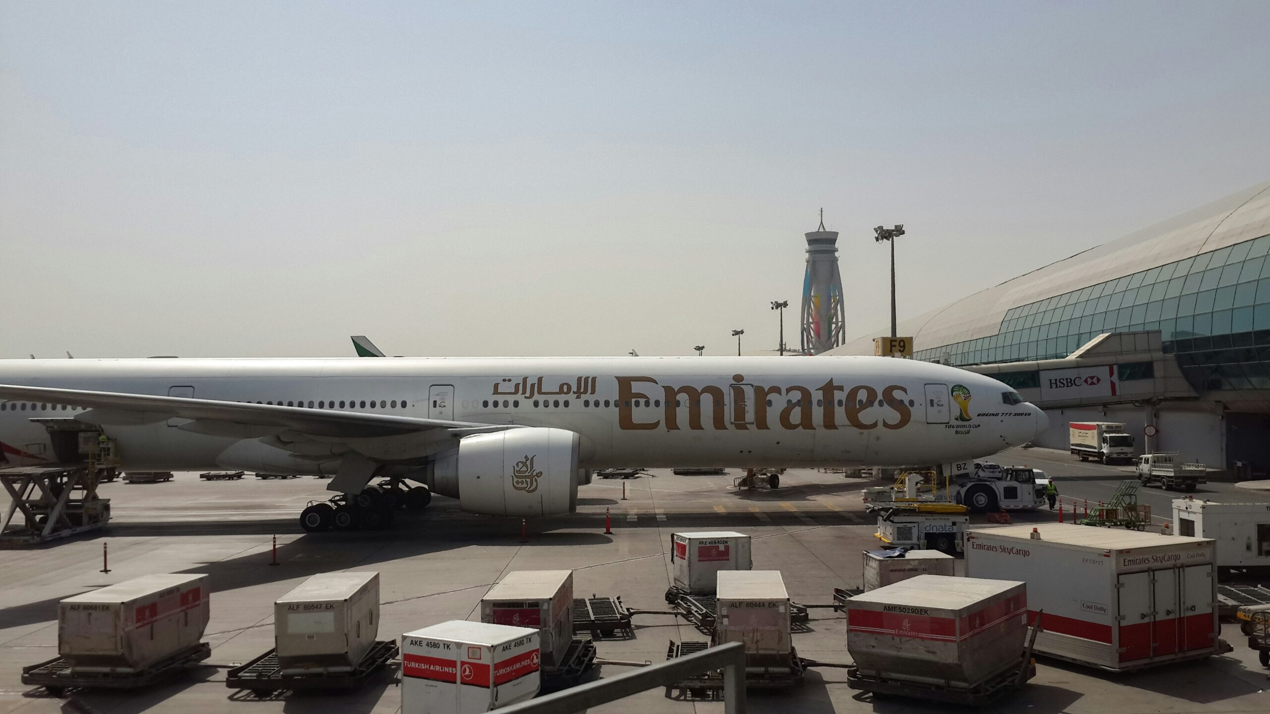 Emirates airplane.