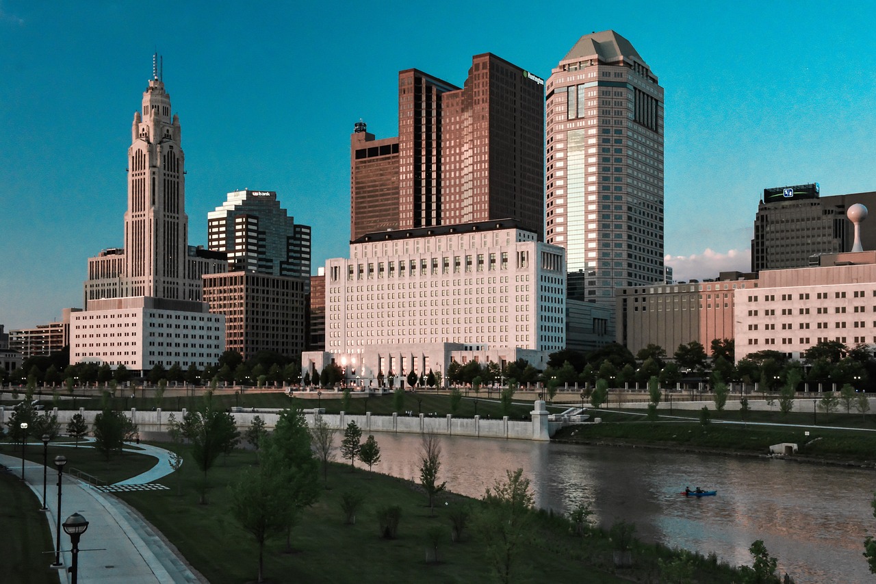 Columbus, Ohio city skyline.