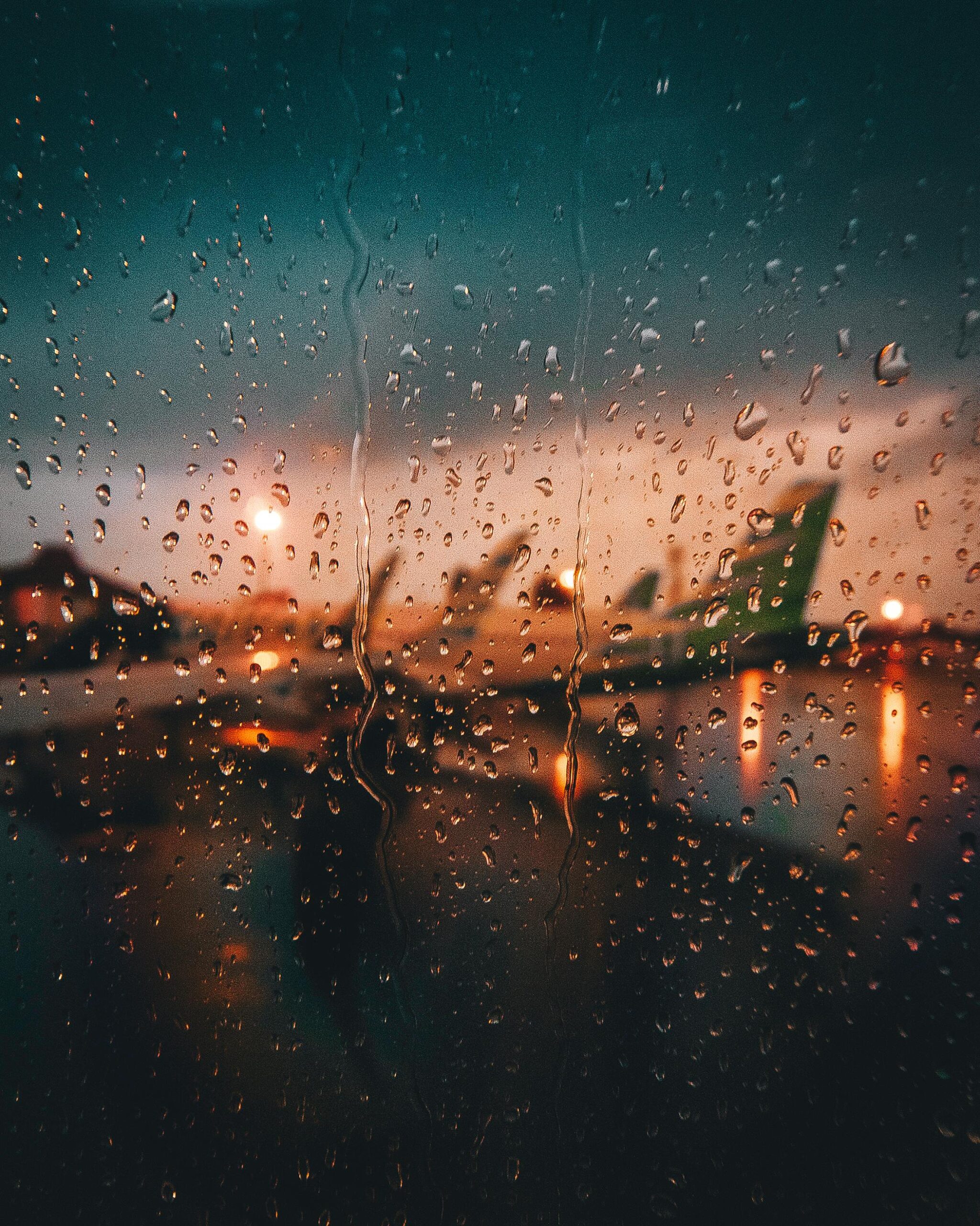 Photo of rain drops.