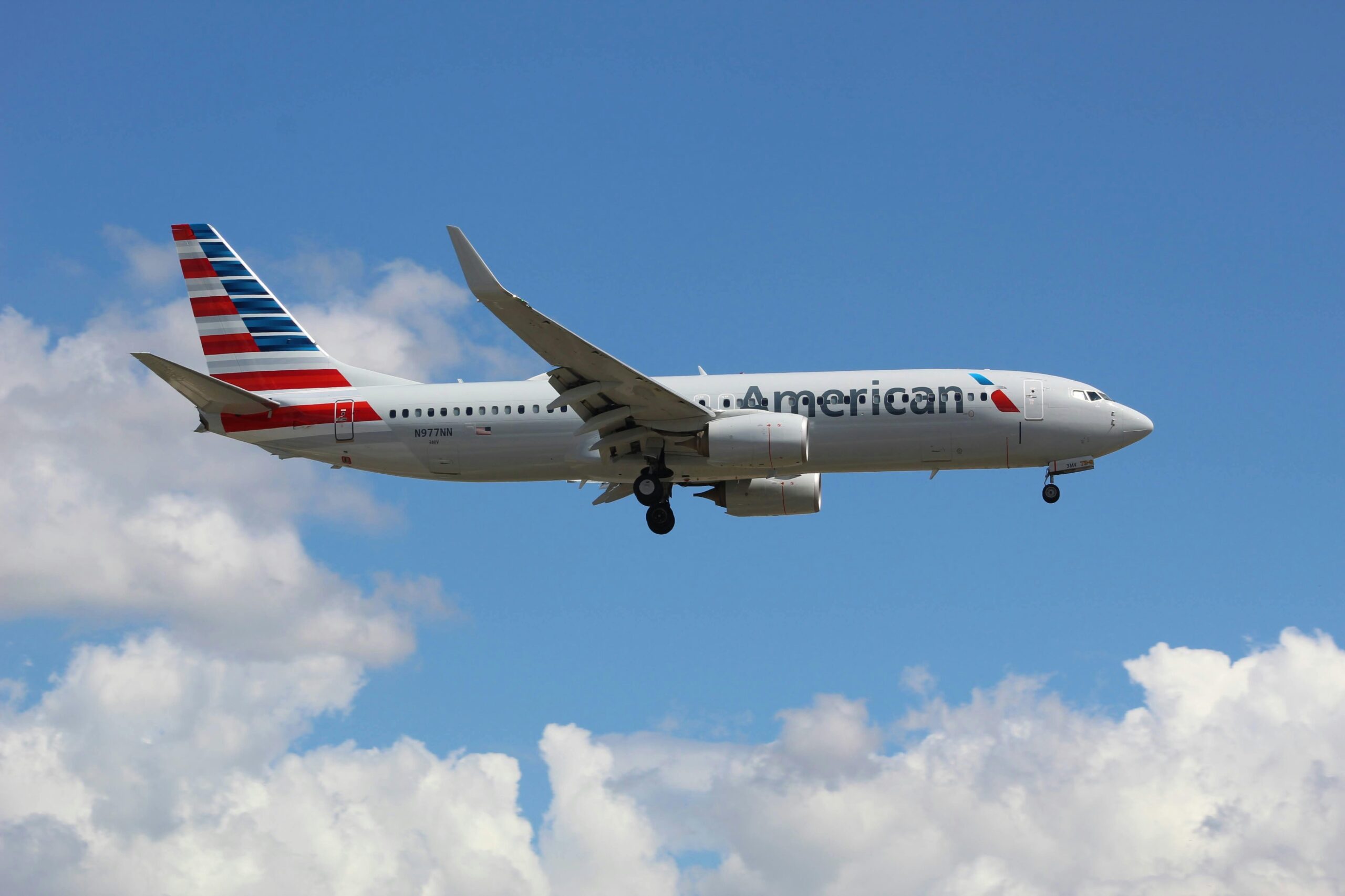 American Airlines Plane in air.