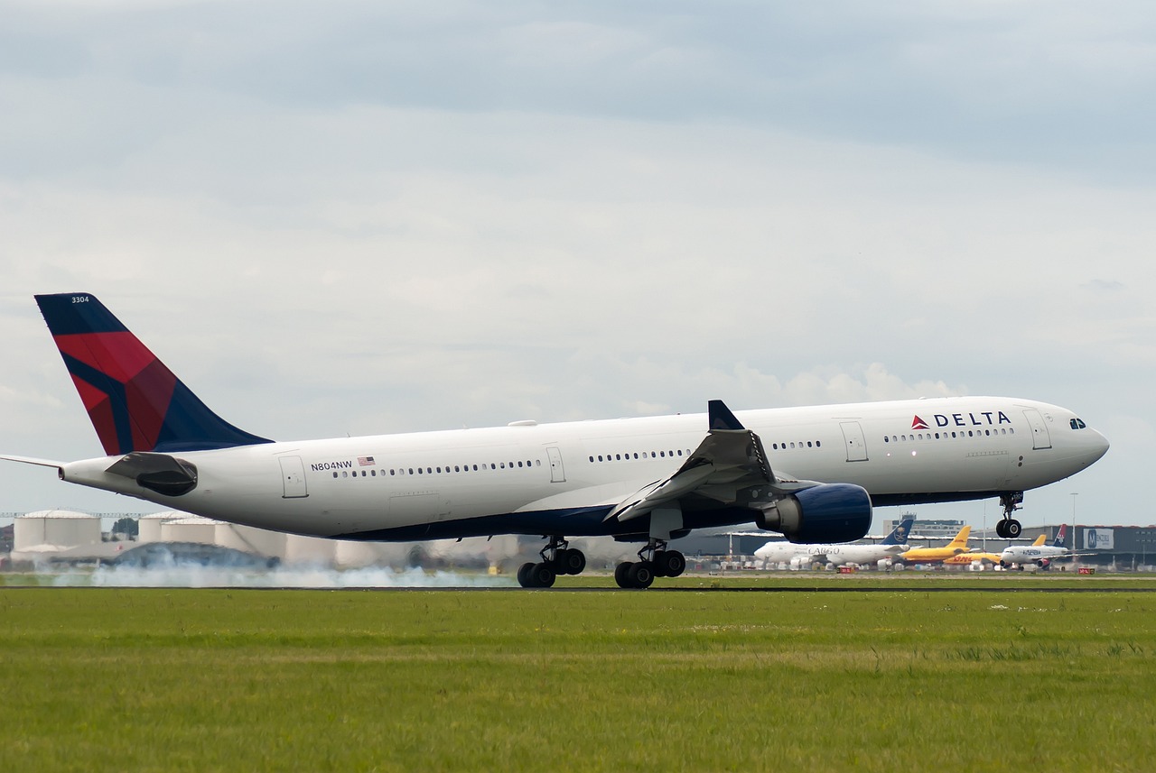 Delta Air Lines Plane at Runway.