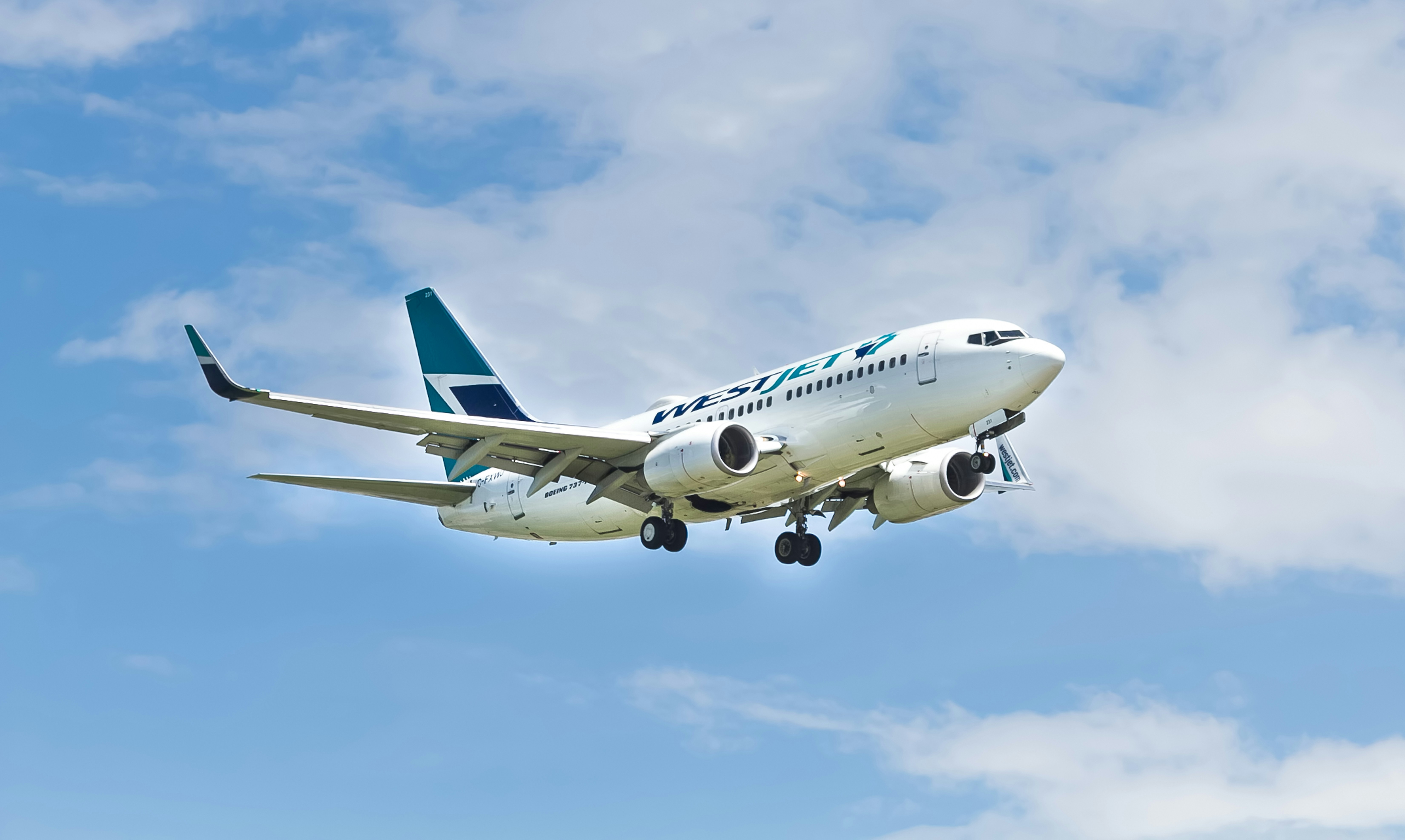 WestJet airplane.