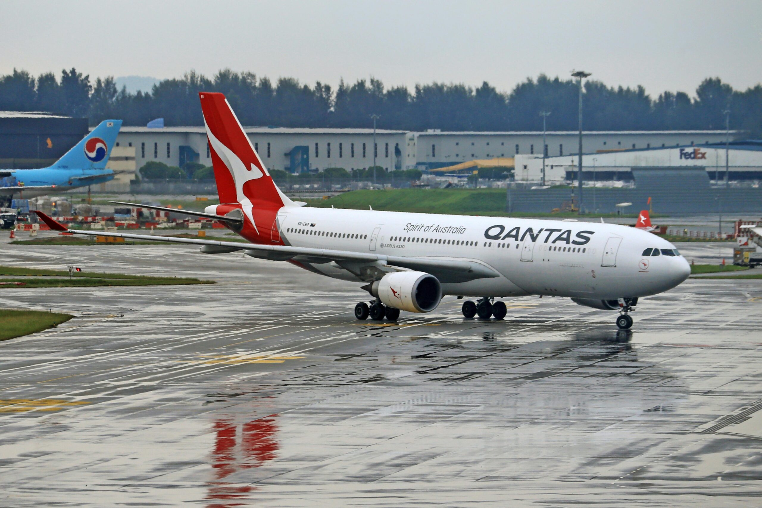 Qantas airplane.