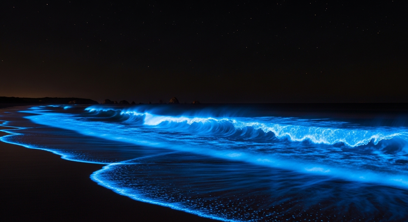 Glow-in-the-Dark Beaches: Bioluminescence Timing Guides