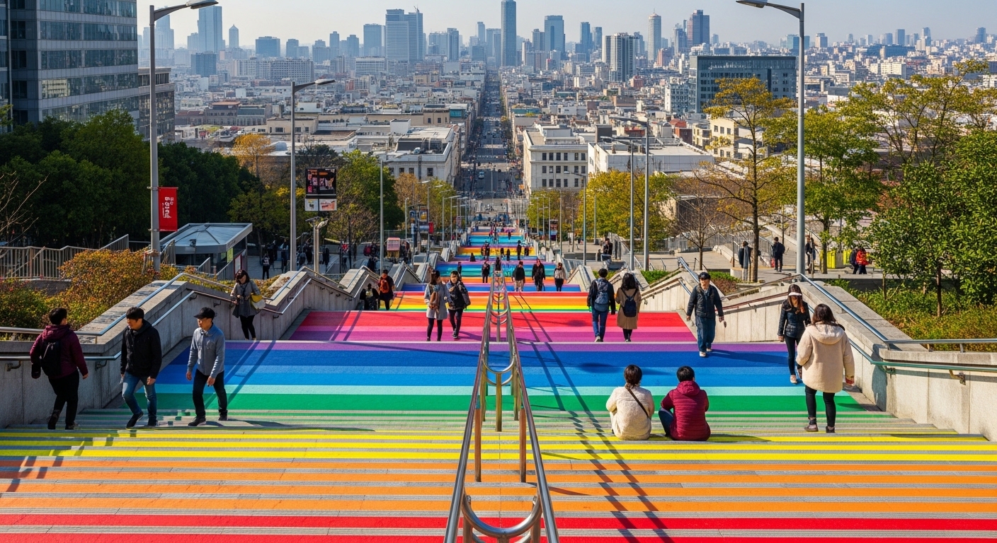 Rainbow Stairs Urban Hikes