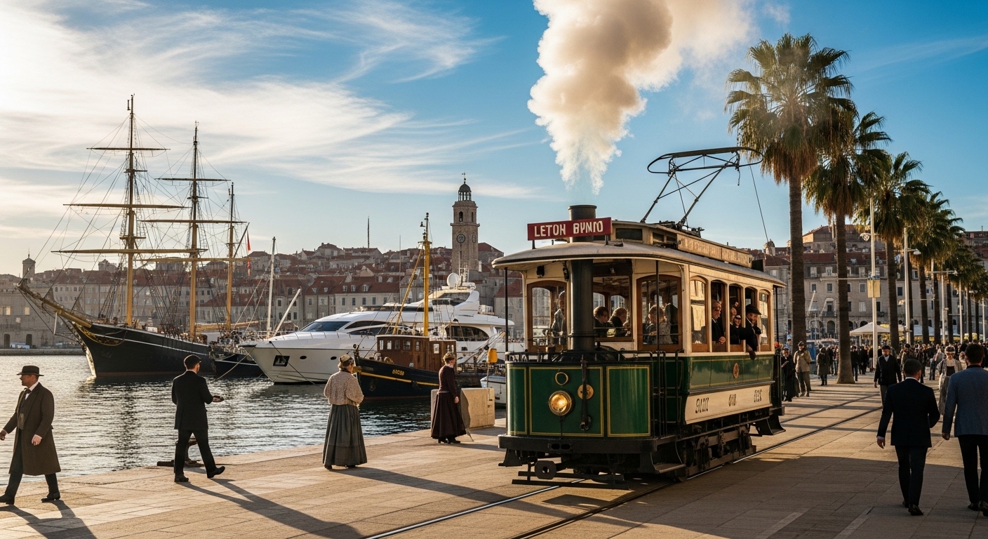 Steam Tram Heritage Rides With Harbor Views
