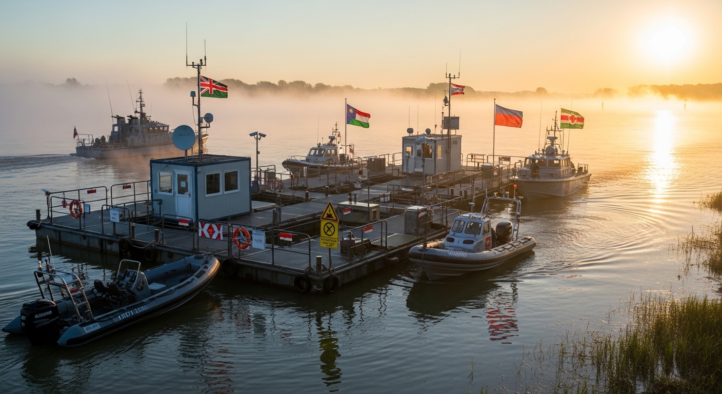 Floating Border Checkpoints in River Deltas: Secrets of Invisible Frontiers
