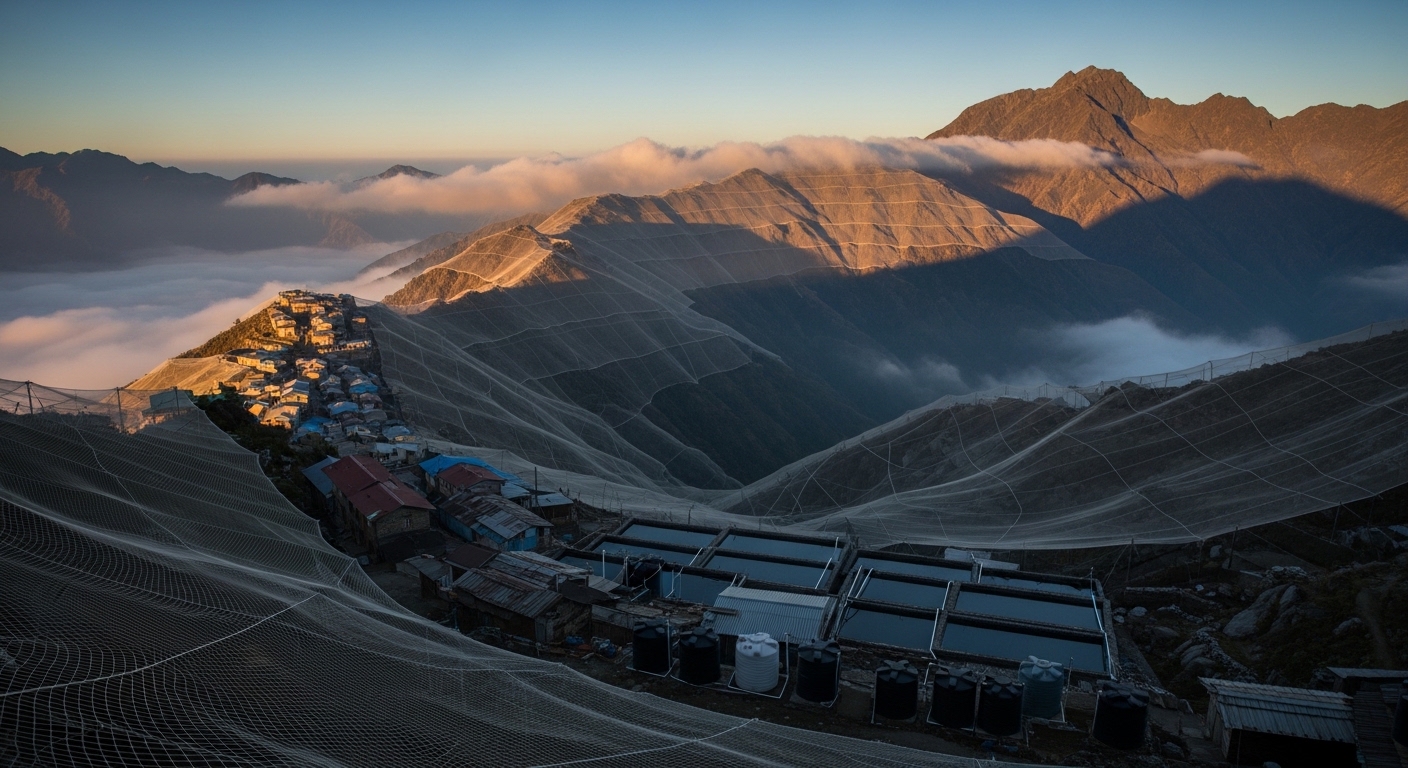 Cloud Net Villages Harvesting Drinking Water