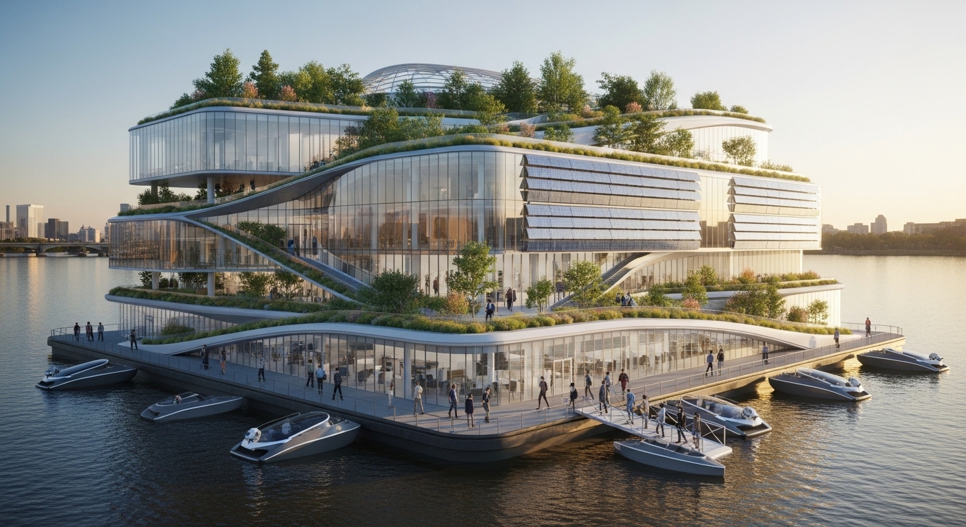 Floating courthouses on migrating rivers