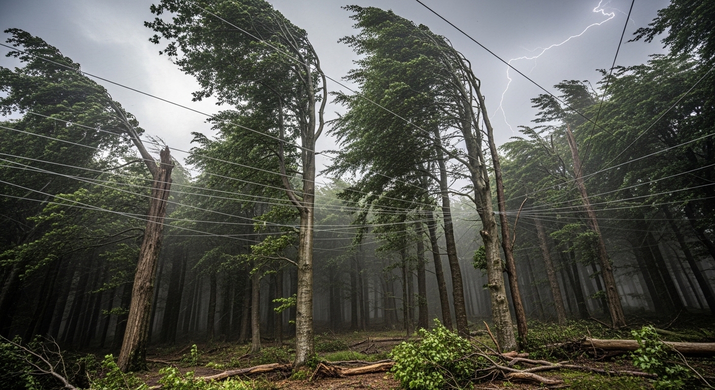 Wind Harp Forests That Play During Storms