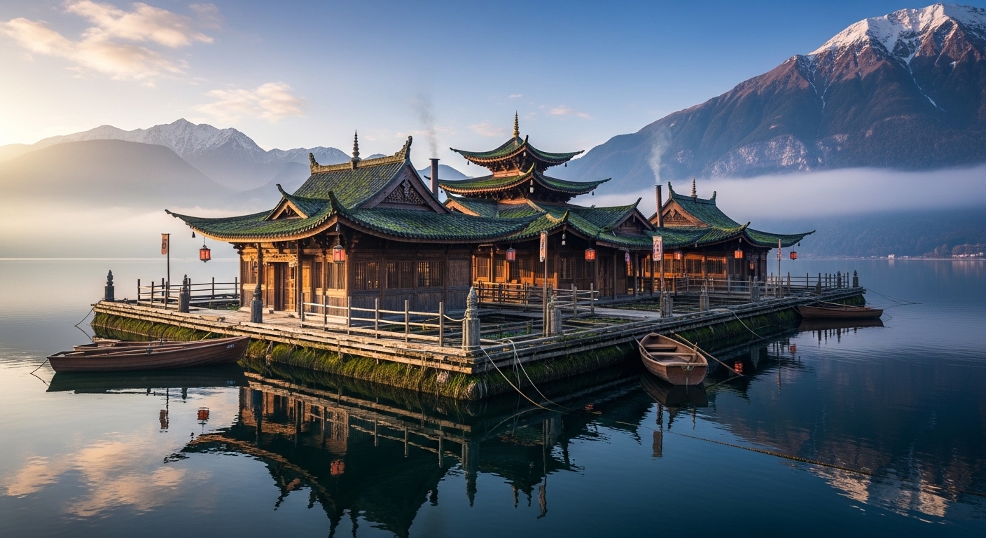 Floating Monasteries on Anchored Platforms