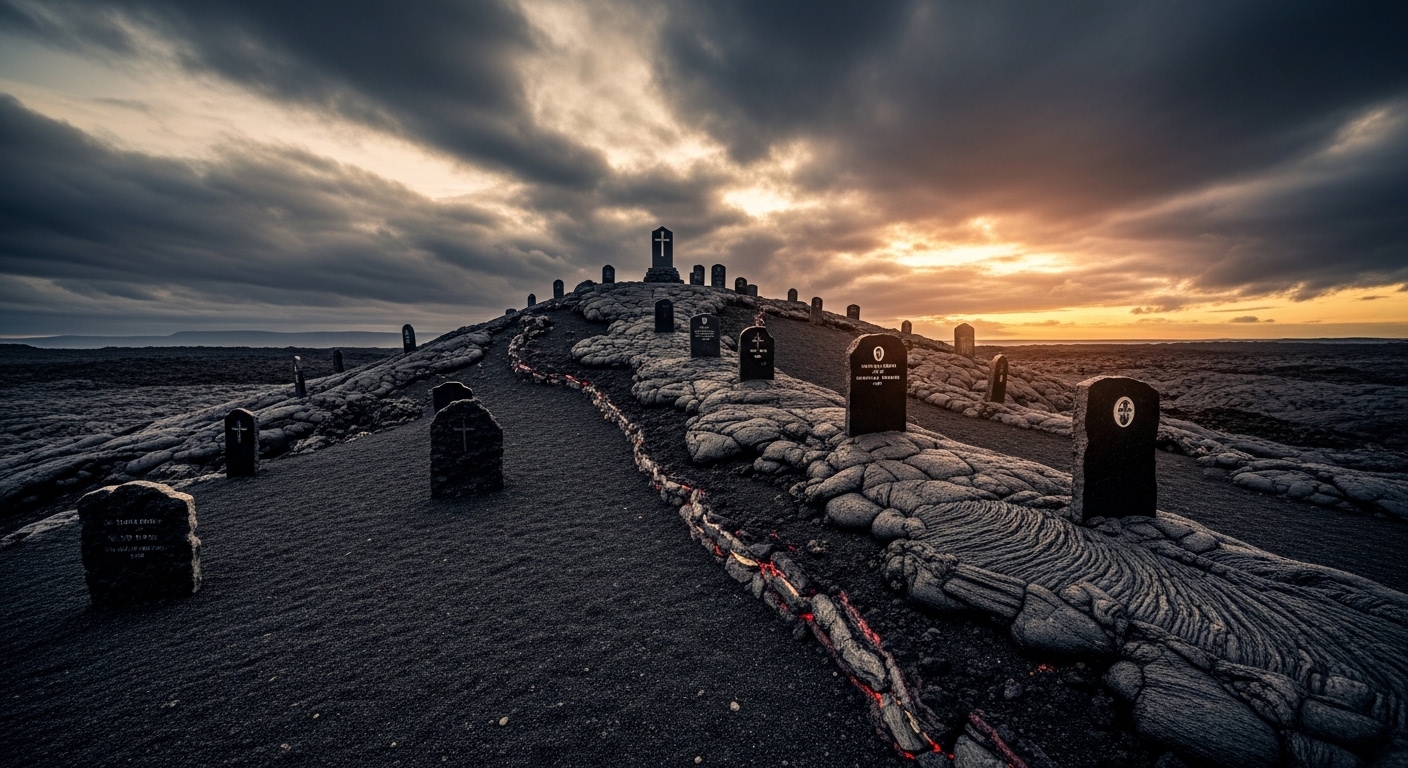 Lava Stone Cemeteries on Volcanic Ridges