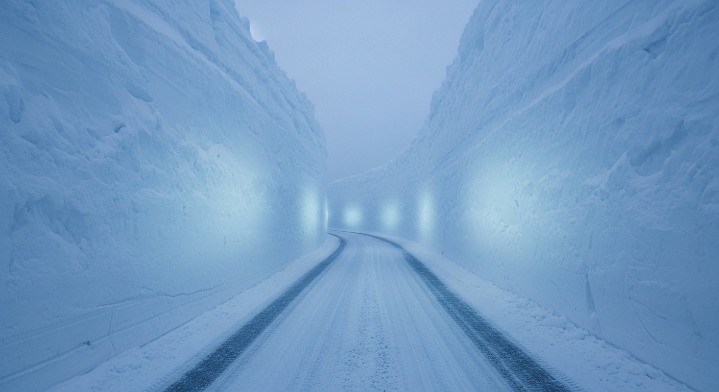 Snow Tunnels Used as Seasonal Streets