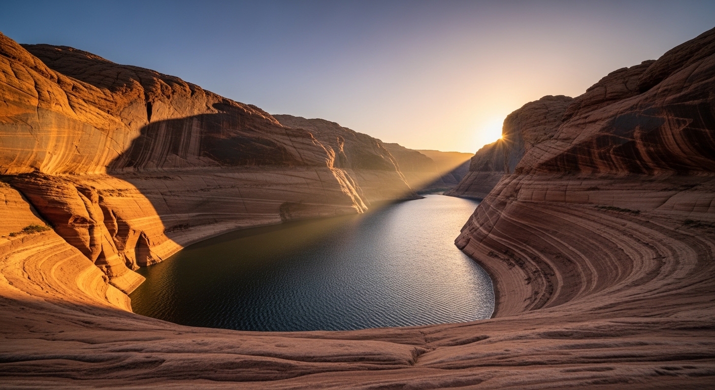 Wind-Carved Amphitheaters in Stone Basins
