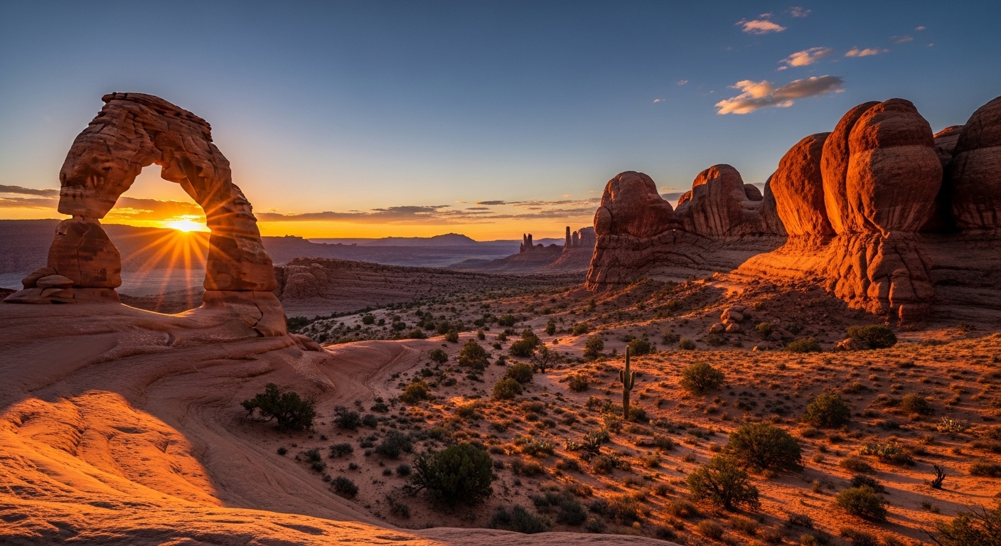 Natural rock formations travel